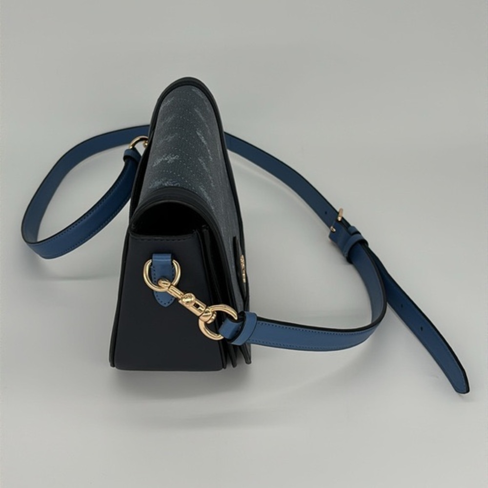 Coach Saddle Bag With Horse And Carriage Dot Print - Picture 7 of 15
